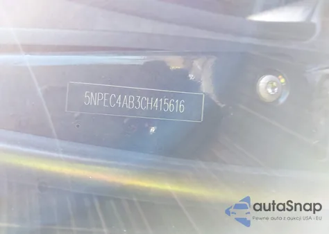 2012 Hyundai Sonata Se 2.0T из США, поврежденный, VIN 5NPEC4AB3CH415616